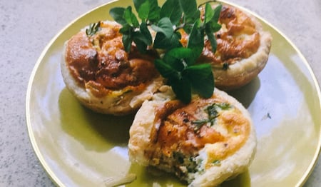 Salmon and Goats Cheese Tarts