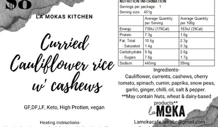 Curried cauliflower rice with cashews