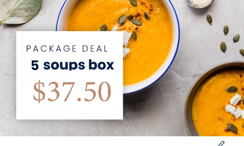 5 Soups Pouches for $37.50