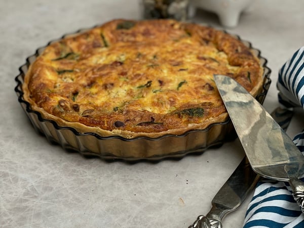 Tomato and Basil Quiche