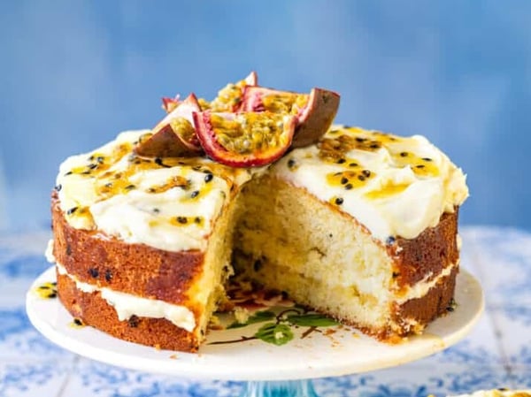 Passionfruit Cake - Whole | GF - DF - Vegan - Halal