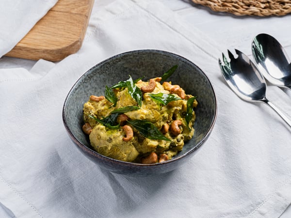 Cauliflower Korma with curry leaf and black lentils