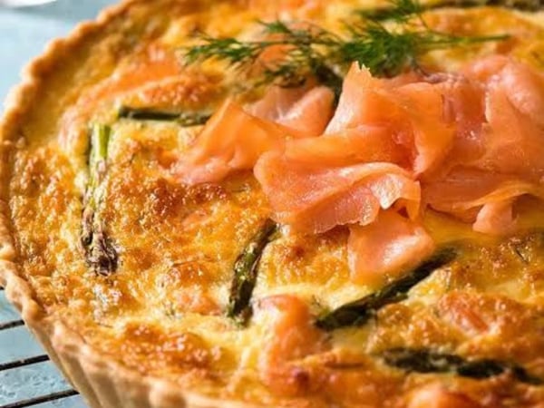 Smoked Salmon and Chive Tart