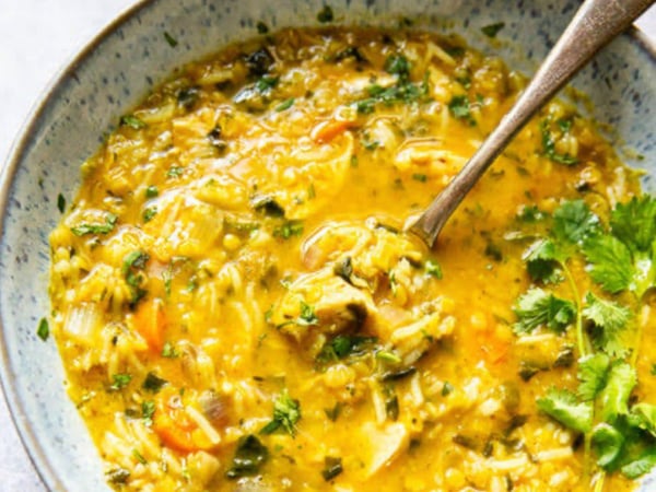 Mulligatawny- Indian Curried Chicken & Rice Soup