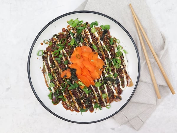 Crispy mince okonomiyaki