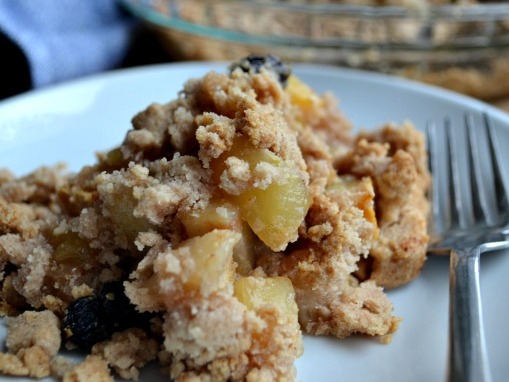 pear & apple crumble