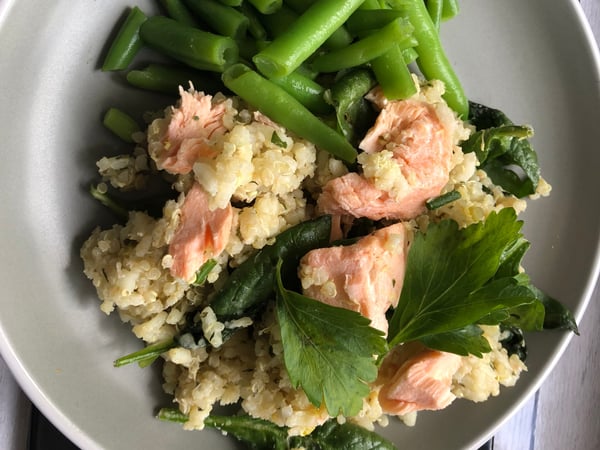 Smoked Salmon, Dill & Caper Risotto wBeans