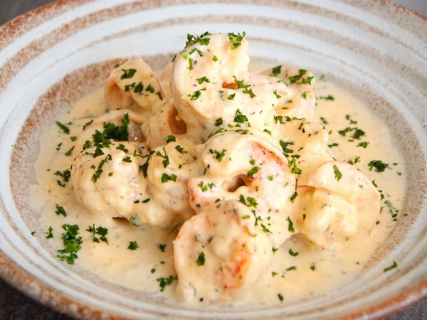 Garlic Prawns with Mash Potato (P)