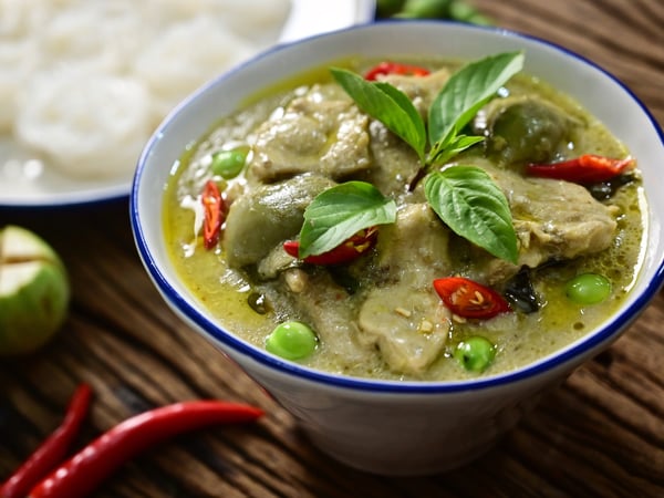 Thai Green Chicken Curry served with Jasmine Rice