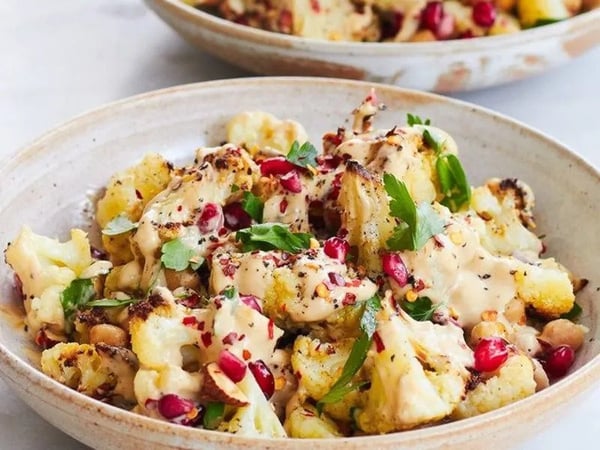 Roasted Chickpea, Cauliflower & Cranberry Bowl