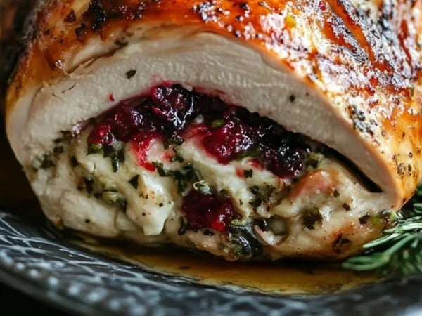 Cranberry Stuffed Turkey Breast