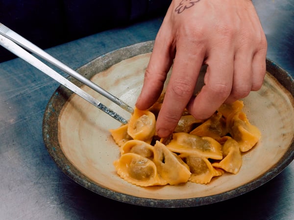 Prawn Agnolotti with 'Nduja