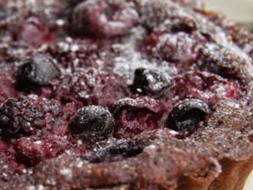 Chocolate and Berry  Frangipane Tart