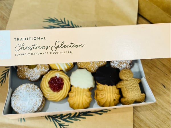 traditional Christmas selection boxed biscuits