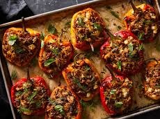 Lamb & Olive Stuffed Capsicum w/Napoli Sauce