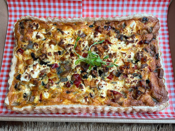 Family Roast Vegetable & Feta Quiche 