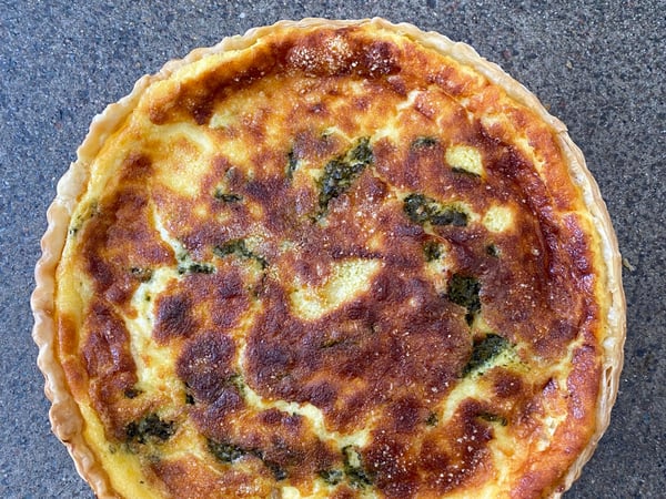 Broccoli gorgonzola Quiche- Gluten Free