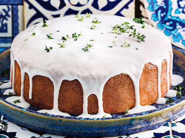 Pear and Almond Lemon Drizzle Cake (GF)