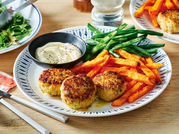 Chicken Rissoles with gravy