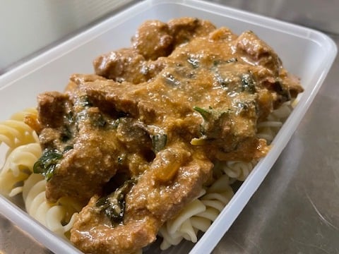 Beef Stroganoff with Gluten Free Pasta