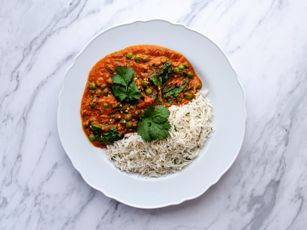 Chickpea, Pea and Spinach Curry (FROZEN)