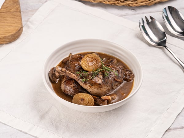 Coq au Vin with porcini and Madeira