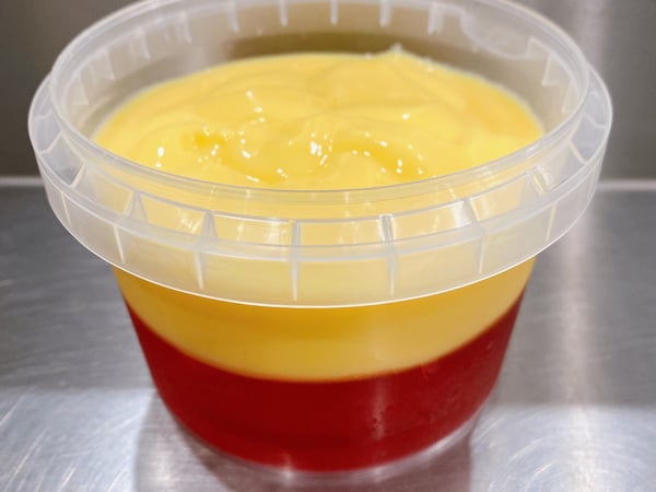 Custard & Strawberry Jelly