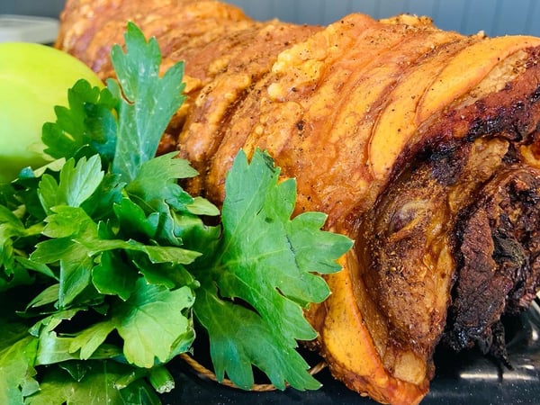 traditional Italian roasted porchetta