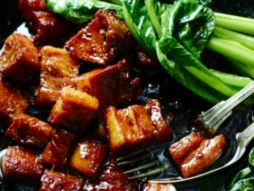 Chairman Mao's Red Pork with Asian Greens