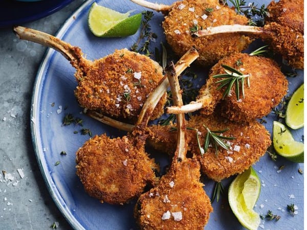 Crumbed Lamb Cutlets on a bed of Mashed Potato