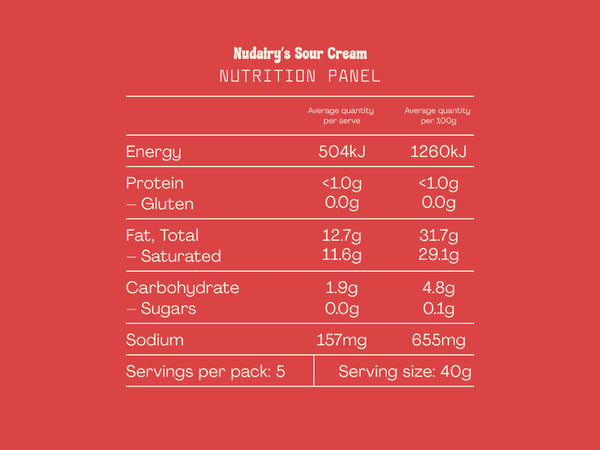 Nudairy Dairy Free Sour Cream (200g)