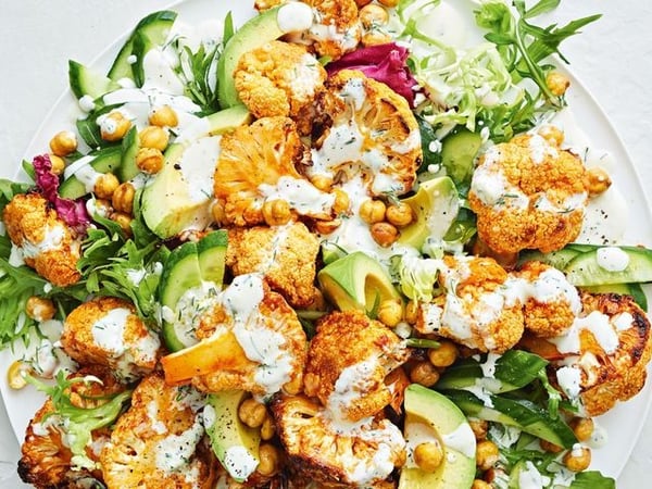 Vegan Roasted Cauliflower Salad