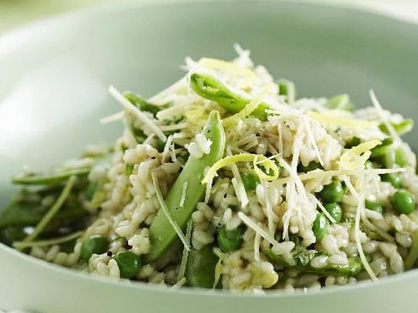 Mixed Pea and Leek Risotto