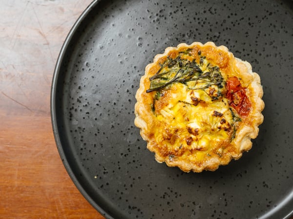 Corn, Broccoli, Tomato & Feta Tart