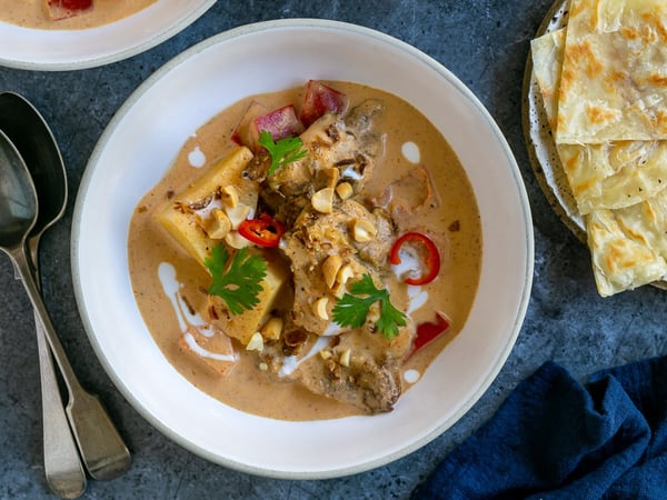 Chicken Massaman Curry with Kaffir Lime Leaves & Jasmine Rice