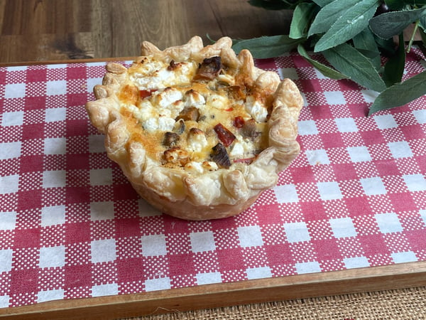 Individual Roast Vegetable & Feta Quiche 