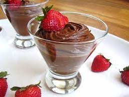 Chocolate Mousse with Strawberries