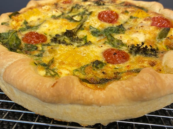 Family Tart - Corn, Broccoli, Tomato & Feta