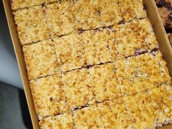 Coconut Jam Slice