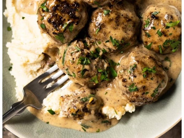 Swedish meatballs in a creamy sauce