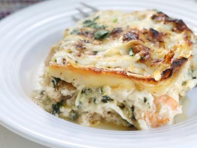 Seafood lasagne delicate white seafood lasagne with scallops (frozen) Copy