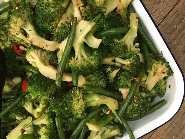 Broccoli green bean salad