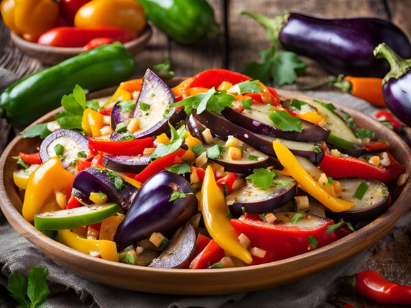 Eggplant Capsicum Salad