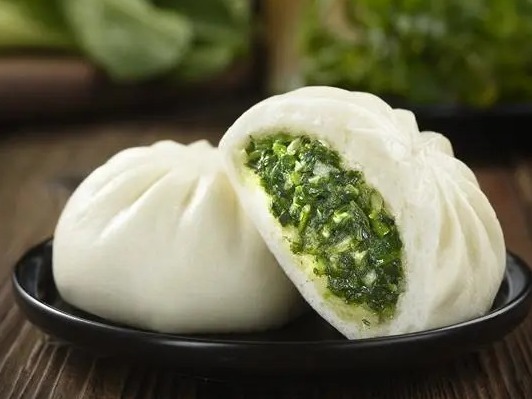 D50. 荠菜包 3个 Chinese Spinach Bun