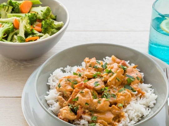 Butter Chicken With Steamed Rice