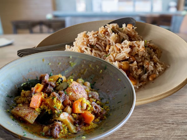 Moroccan 7 Vegetable Tagine w/ Spiced Rice