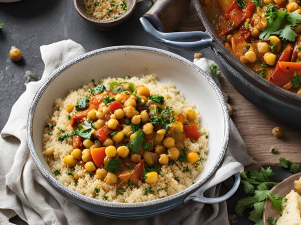 Vegetable and Chickpea Tagine with Couscous