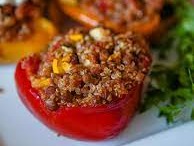 Lentil & Olive Stuffed Capsicum with Neopolitana Sauce