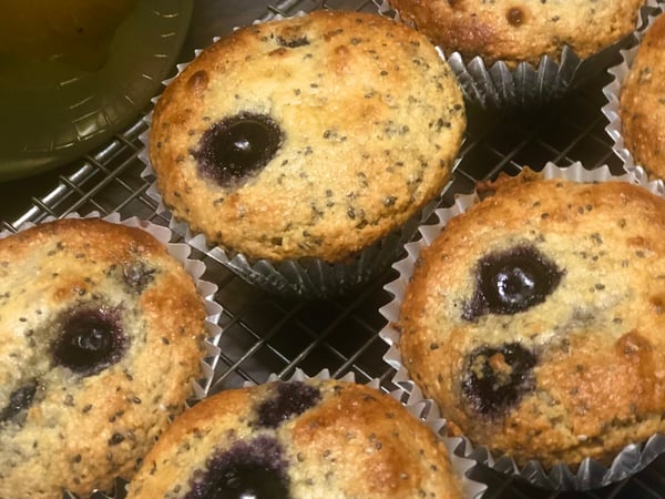 Blueberry, Lemon & Chia Muffins