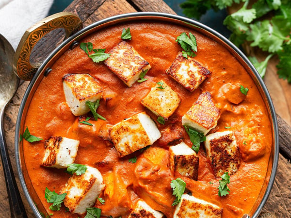 Butter Paneer and Spinach with Rice